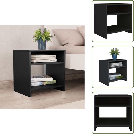 Table de chevet Noir 40x30x40 cm Bois d'ingénierie - Table De Chevet - Meuble De Chambre - Commode - Table Nuit - Rangement (1/5)