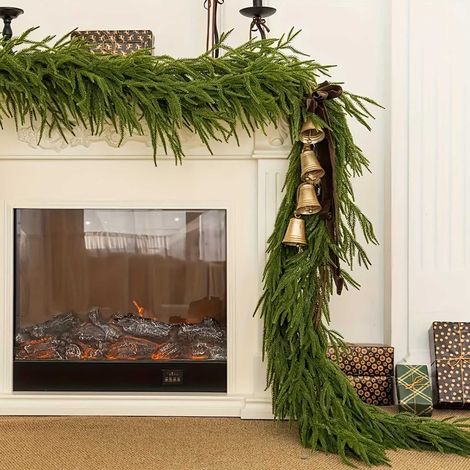 Guirlande De Pin De Norfolk - 180 Cm - En Plastique - Pour Décoration De Noël Intérieure Et Extérieure - 1 Pièce (1/5)