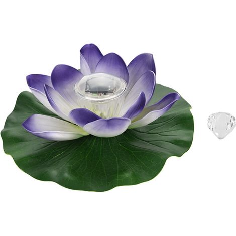 Toivize-Lampe Flottante Solaire - Lotus Étanche IP65 - LED RGB Changeante, Déco Jardin Bassin, Ø28cm, Violet (1/5)