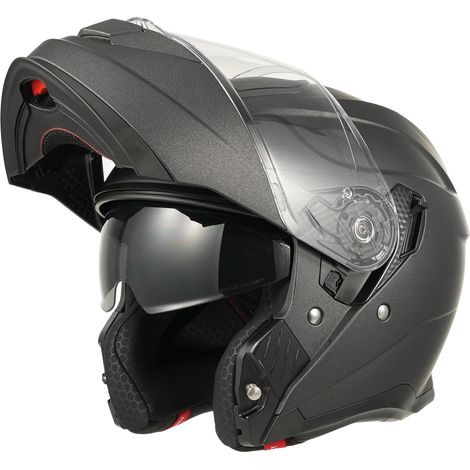 MY 935 Full Face Modular Motorcycle Helmet, ECE 22.06 Approved with Double Visor for Men and Women (1/5)
