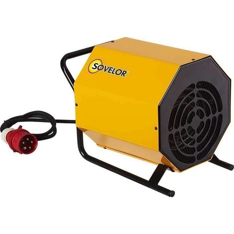 Sovelor – Chauffage de chantier électrique 5kW – Pour espaces confinés – Résistances spiralées – Thermostat intégré – C5