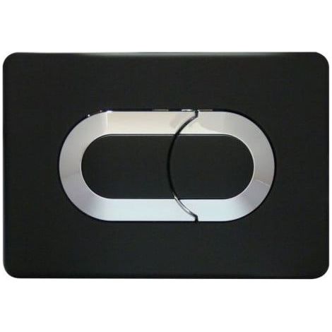Plaque de commande 3/6L SALINA pneumatique double chasse - noire soft - Regiplast (1/2)