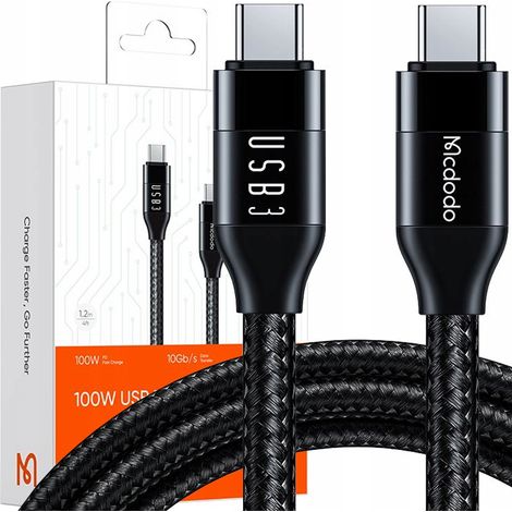 Mcdodo USB-C-Schnellladekabel für MacBook USB Typ C 10 Gbit/s 100 W 4K 1 m (1/5)