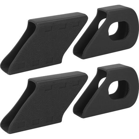4 manchons silicone manivelle vélo – Bottes bras protection accessoire noir (1/5)