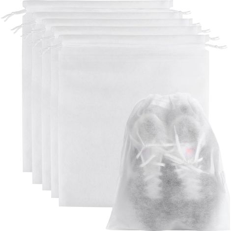 Juego de 25 bolsas de viaje para zapatos, fundas antipolvo para zapatos, bolsas de almacenamiento impermeables y a prueba de polvo para zapatos y ropa durante viajes y actividades deportivas.