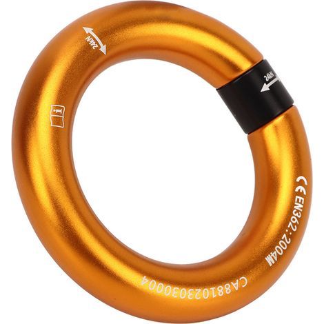 Anneau de Rappel Détachable 12mm pour Travaux en Haute Altitude, Arboriste et Escalade, Connecteur Doré Sécurisé (1/5)