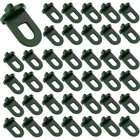 50 Pcs Greenhouse Hook Plastic, accessoires de serre accessoires de serre pour panier suspendu pot jardin extérieur plantes suspendues filet d’isolation plastique ombrage (1/5)