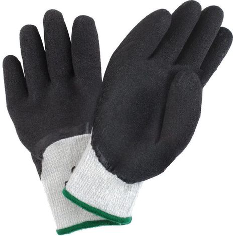 GUANTI DA LAVORO IN MAGLIA INVERNALI - TAGLIA 10 - COLORE NERO