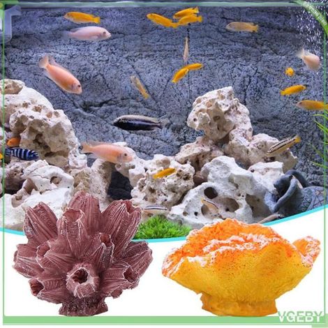 Décoration de corail artificiel - FAFEICY - 2 pièces - Résine écologique - Couleur réaliste - Largeur 6 cm (1/5)