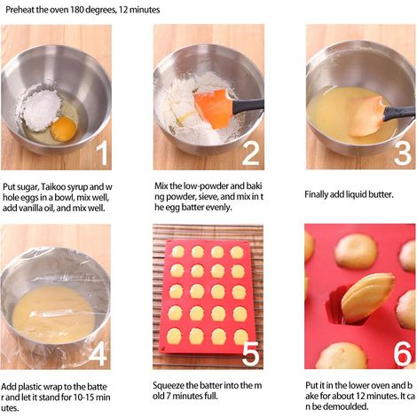 Silikon-Madeleineform mit 20 Mulden, antihaftbeschichtet, ideal für selbstgemachtes Gebäck, perfekt für Kuchen und Pralinen. (1/5)