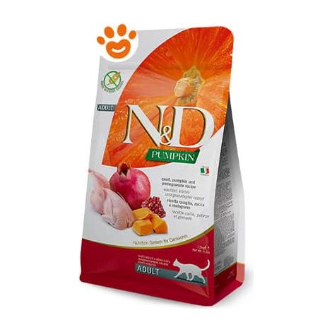 Farmina Cat N&D Pumpkin Adult Quaglia Zucca e Melograno - Farmina Cat N&D Pumpkin Adult Quaglia Zucca e Melograno - Sacco Da 5 Kg
