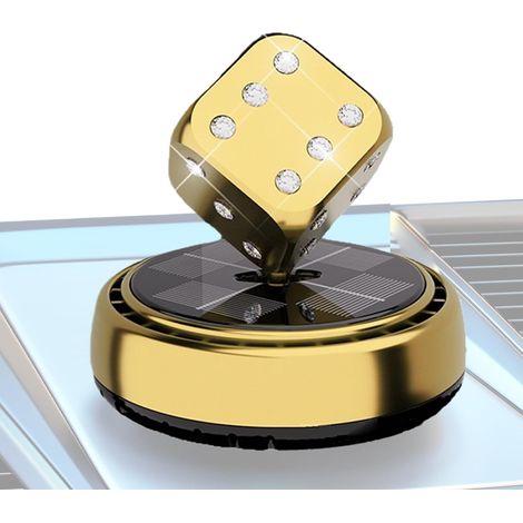 Solar Dice Désodorisant de voiture - Diffuseur d'arômes rotatif à énergie solaire - Décoration de tableau de bord - Désodorisant d'intérieur pour berline, camion, minivan, caravane (1/5)