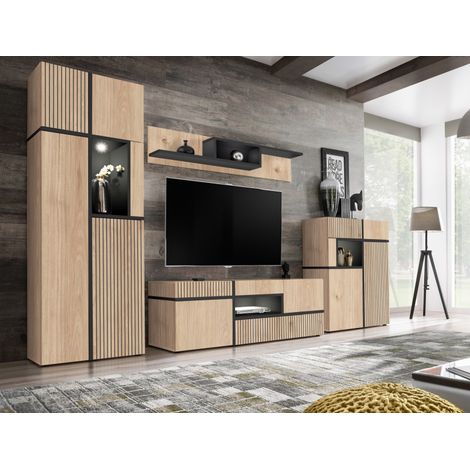 Ensemble TV "Cross" - Beige - L 330 x H 195 x P 50 cm - Livraison gratuite (1/5)