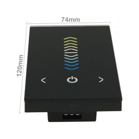 Centralina CCT Led Controller Touch 12V 24V 4AX2 Pannello Da Incasso Muro Standard Italiano Scatola 503 TM07U (1/3)