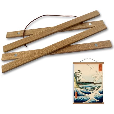 Cadre d'affiche magnétique, cadre en bois, affiche d'image, toile d'art, cintre mural pour décoration de la maison (40 cm) (1/5)