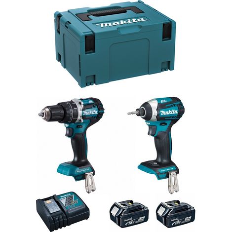 MAKITA Kit MK223RTJ (DHP484 + DTD154 + 2 x 5,0 Ah + DC18RC + MAKPAC 3) (1/5)