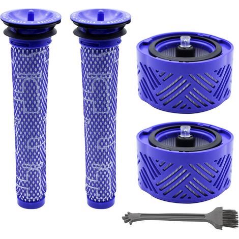 Lot de 4 Filtres HEPA, Compatible Dyson V6, Lavable, Pour Aspirateur Sans Fil