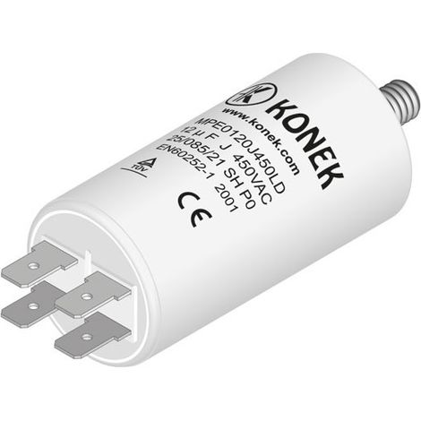 Motore di lavoro del condensatore 12uf 450vac Misure 40x70mm Faston Y M8 Terminali Ct12mf450v/faston