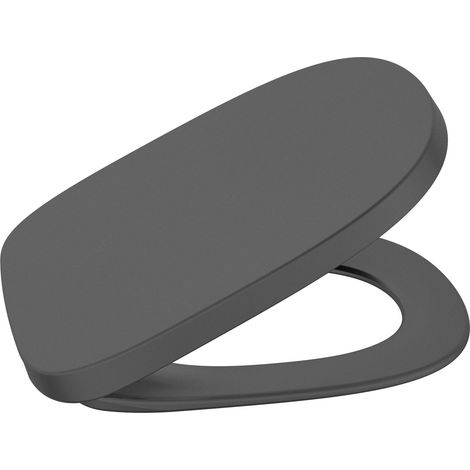 Abattant et couvercle de toilette SUPRALIT® avec goutte coussinée BEYOND - ROCA Couleur : Onyx (1/2)