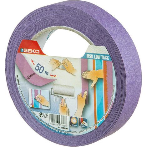 Ruban de masquage violet professionnel peinture GEKO - 50m Conditionnement: 25MM