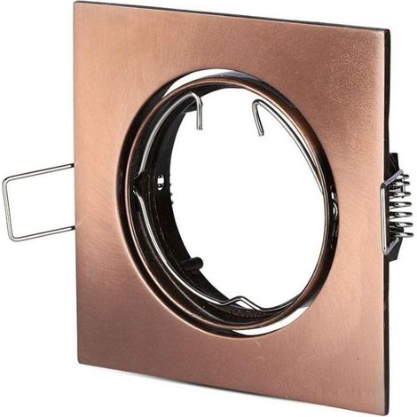Porte-spot LED encastrable carré GU10 et GU5.3 (MR16), couleur bronze orientable (1/5)