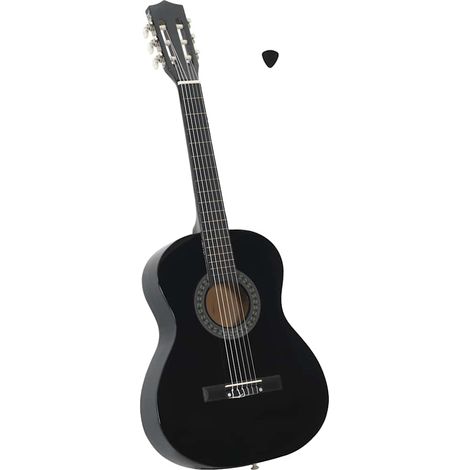 vidaXL Guitare classique de débutants et enfants Noir 3/4 36" (1/5)