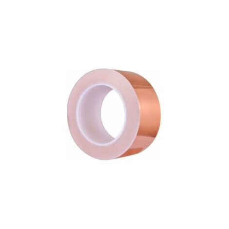 Ruban de Cuivre 30m x 50mm, Premium Feuille de Cuivre Bande, Ruban Adhésif EMC Blindage Ruban Adhésif pour Blindage EMI, Artisanat, Anti-limaces, Reparations Electriques, Circuits Papier (1/5)