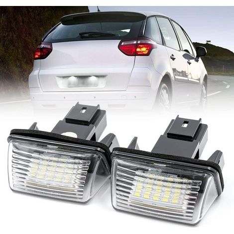 LED Éclairage de plaque d'immatriculation Auto Ampoules Super Brillant SMD Feux arrière pour Peugeot 206 207 306 307 308 406 407 5008