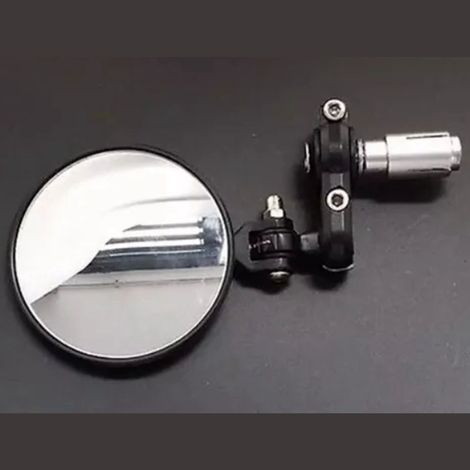 (Exklusiv in Mexiko erhältlich) (Keine Muster verfügbar, nur Bearbeitung) 1 Paar schwarze Motorradspiegel, Umbauzubehör, Lenkerspiegel, runde Motorradspiegel, Klappspiegel (1/5)