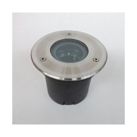Encastré de sol extérieur Ø 135mm orientable inox lampe GU5.3 12V (non incl) sans transfo 230V IK09 IP67 AMPERE MINI 747329