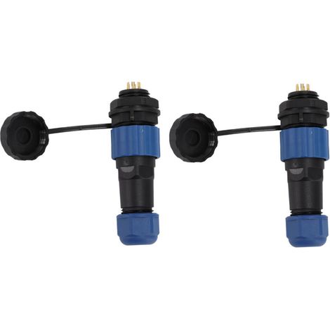 2 Pièces Connecteur Aviation SD16 Étanche IP68, Prise Femelle et Fiche Mâle SD16 6 Broches, Filetage G3/8 avec Écrou Arrière