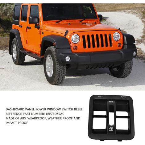 Fensterheber-Bedienring für Wrangler JK 2011-2018 1RP75DX9AC aus glänzendem ABS