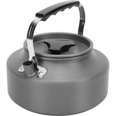 Campingkessel aus Aluminiumlegierung, 1,1 l Fassungsvermögen, hitzebeständig, tragbarer Kocher, Kaffee-/Teekocher für Outdoor-Aktivitäten. (1/5)