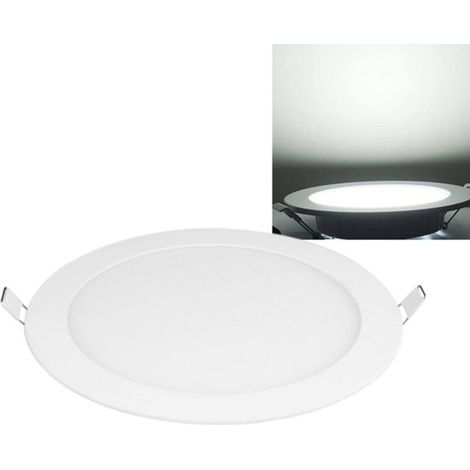 Spot LED encastré rond ultra-fin, IP44, éclairage uniforme et économe en énergie, 6000-6500 K, 9 W, blanc, 1 pièce (1/5)