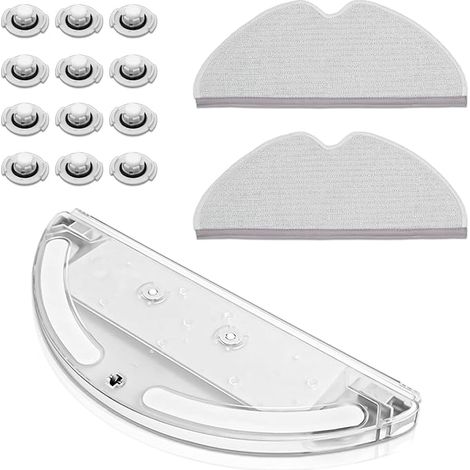Kit partiel : 1 réservoir d’eau, 2 lingettes de nettoyage, 12 filtres pour réservoir d’eau, accessoires pour aspirateur Xiaomi Roborock S50, S51, S55 et T61 (1/4)