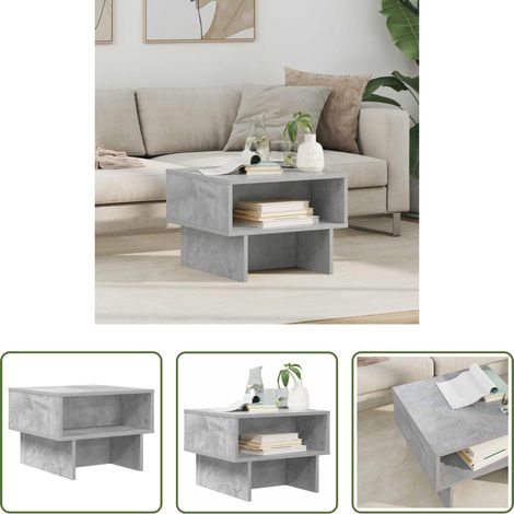 Table basse bois d'ingénierie - Table basse Gris béton 48 x 46 x 35 cm Bois d'ingénierie (1/5)