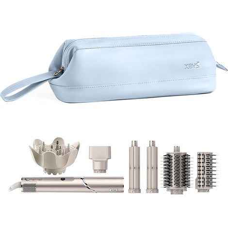 Linpr Sac de Rangement de Voyage pour Styler Complet Dyson Airwrap/Shark Flexstyle et Accessoires, Étui de Voyage Portable, Étui de Transport Étanche pour Sèche-Cheveux (Bleu, Couche Unique) (1/5)