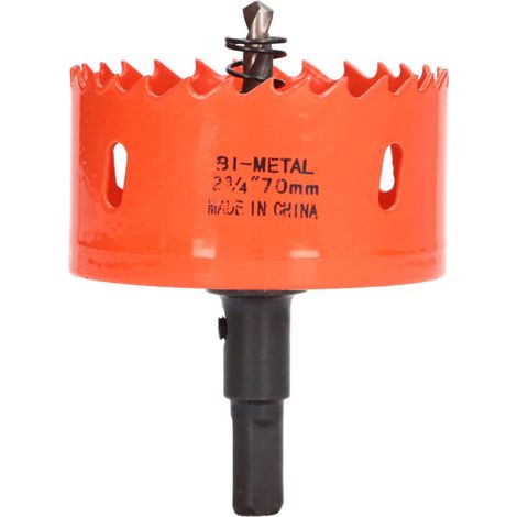 Scie Cloche Bimétal HSS pour Métal, Bois et PVC avec Mandrin Robuste - Diamètre 70 mm (1/5)