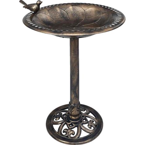 Baignoire de jardin pour oiseaux Bronze Plastique (1/5)