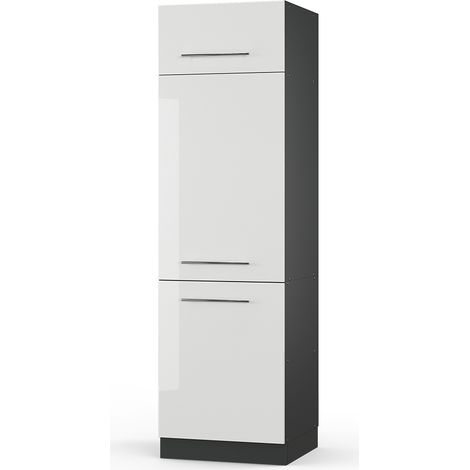 Armadio frigorifero Fame-Line, Bianco lucido, 60 cm, Vicco