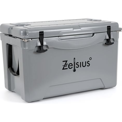 Zelsius Kühlbox grau 50 Liter  Cooling Box ideal für Auto Camping