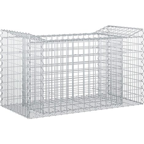 Maison Exclusive - Gabionen-Hochbeet Silber
