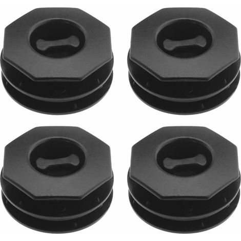 4pcs Clip en Plastique Torsadé de Fixation de Tapis de Sol (Noir), Double Couche Boucle Antidérapante pour Tapis Montage