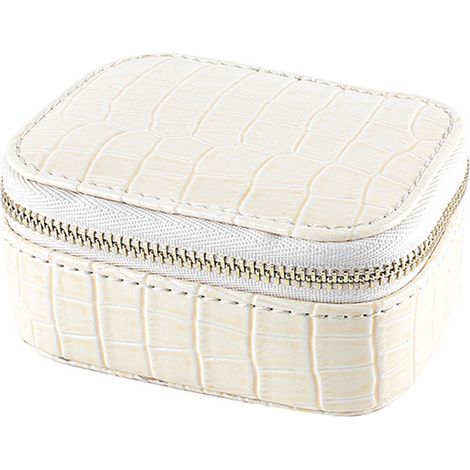 Boite A Bijoux De Voyage - 9,5 X 7 X 5 Cm - Boite De Rangement Pour Bijoux - Avec Doublure En Velours Et Fermeture Eclair - 1 Pièce (1/5)