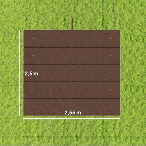 Ersatzdach für 3 x 3 m Pergola, einziehbar, Polyester, Kaffee, OKMYHOME (1/5)