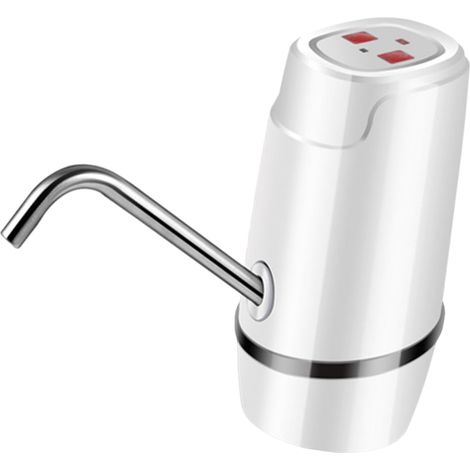 Pompe à Eau Potable Rechargeable pour Bidon, Contrôle du Débit Usage Domestique, Entretien Simple, Câble USB Inclus, Abs et Acier Inoxydable, Blanc (1/5)