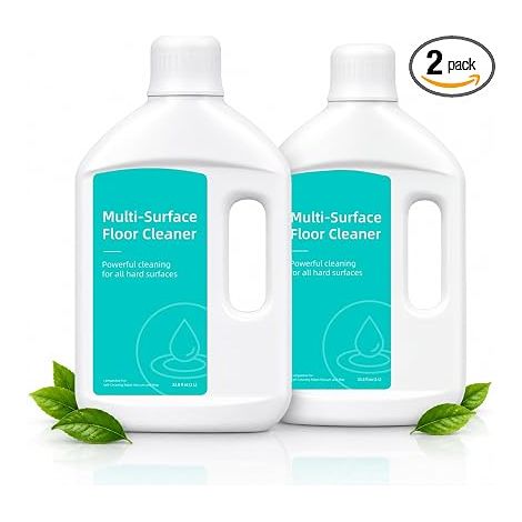 Floor Cleaning Solution Compatible with Vacuum Cleaner Solution, Residue & Streak Free, Suitable for All Robot Cleaners and Wireless Wet Dry Dual-Use Vacuum Cleaners 2 Pack (1/5)