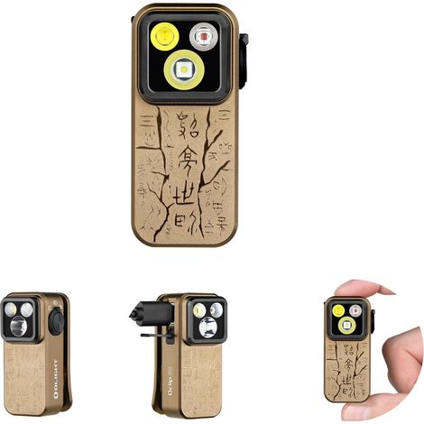 Oclip Pro Lampe de Poche à Clip 3 Sources de Lumière 5 Modes 500LM 120M Performance Max. Mini Lampe Torche Longue Durée 144H EDC Type C Rechargeable Petit Lampe IPX6 pour l'éclairage de Secours