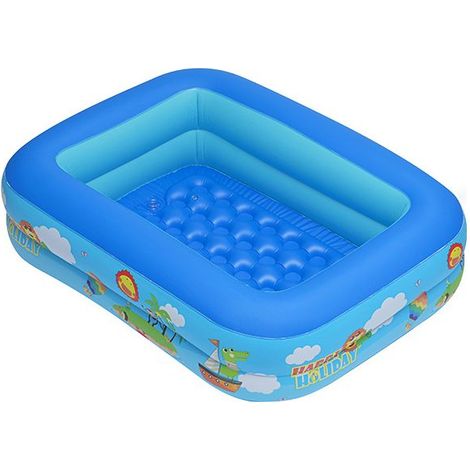 Piscine Enfant, Piscine Gonflable Carré, Pataugeoire Gonflable, Piscine Pataugeoire, Pataugeoire Carré, Piscine Gonflable Enfant, Piscine d'eau pour Enfants Intérieur et Extérieur (1/4)