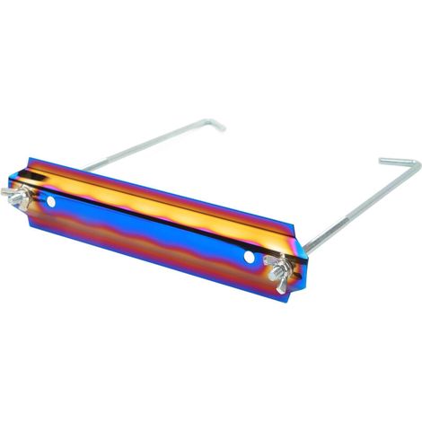 Kit de maintien de batterie, barre transversale universelle en acier inoxydable avec tiges de Support de 8,7 pouces, bleu brlé (1/5)